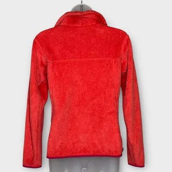 PATAGONIA Polartec Re-tool T Snap Pullover Women's XS Orange/Pink outdoor fall - Picture 4 of 5